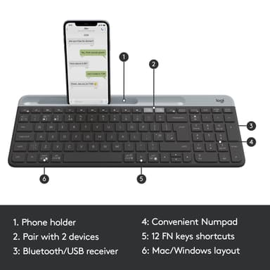 Logitech K580 tunt multi-device trådlöst tangentboard