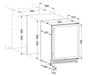 Myoutdoorkitchen- Built-in - Utomhuskylskåp