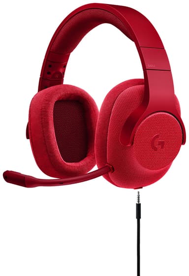 Logitech G433 gaming headset (röd)