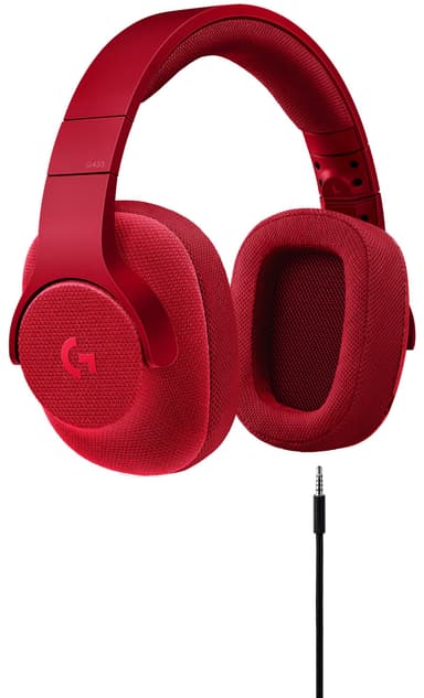 Logitech G433 gaming headset (röd)