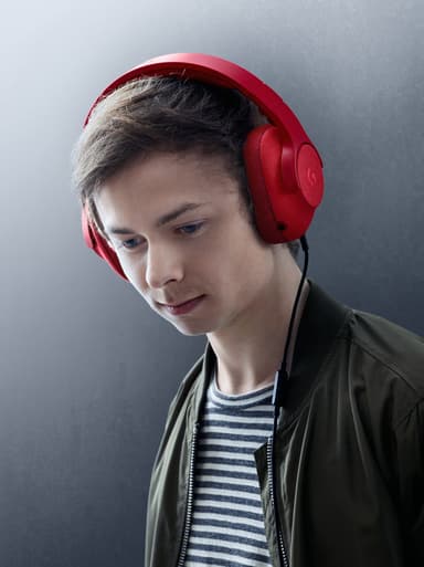 Logitech G433 gaming headset (röd)