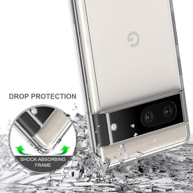 Google Pixel 7 Transparant mjukt TPU Skal Med Förstärkta Hörn