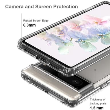 Google Pixel 7 Transparant mjukt TPU Skal Med Förstärkta Hörn