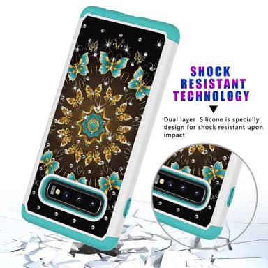 Samsung Galaxy S10+ TPU-Skal Armor Extra Tåligt - Pretty Butterflies