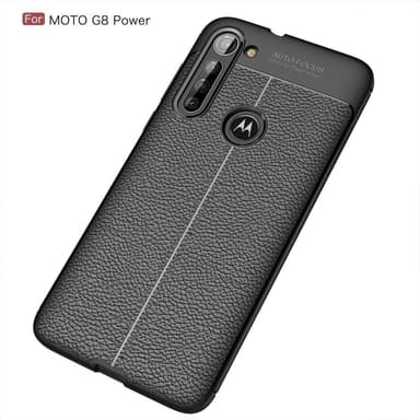Motorola Moto G8 Power TPU skal Litchi Texture - Svart