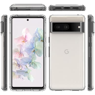 Google Pixel 7 Transparant mjukt TPU Skal Med Förstärkta Hörn