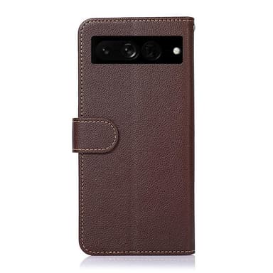 KHAZNEH Plånboksfodral till Google Pixel 7 Pro - Brun/Blå