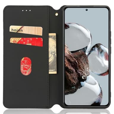 Plånboksfodral Rhombus till Xiaomi 12T Pro / Xiaomi 12T - Svart