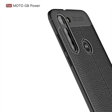 Motorola Moto G8 Power TPU skal Litchi Texture - Svart