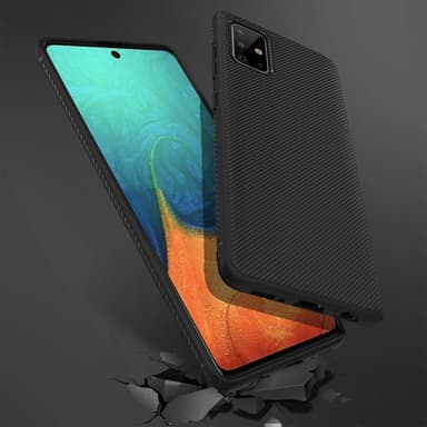 Samsung Galaxy A71 Jazz Twill Texture TPU-skal - Svart