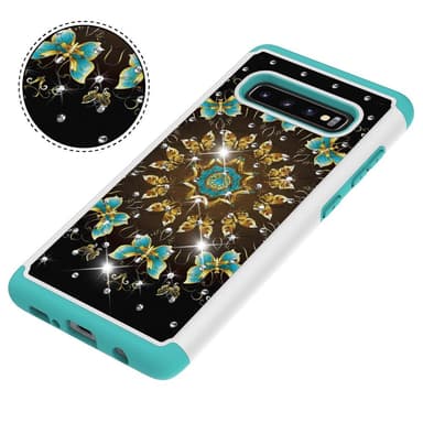 Samsung Galaxy S10+ TPU-Skal Armor Extra Tåligt - Pretty Butterflies