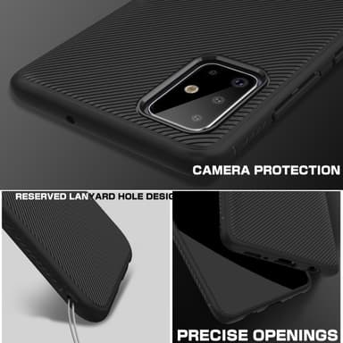 Samsung Galaxy A71 Jazz Twill Texture TPU-skal - Svart