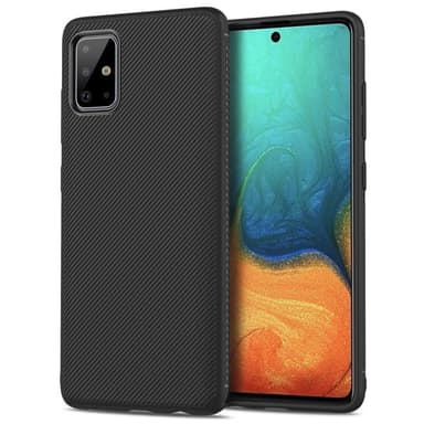 Samsung Galaxy A71 Jazz Twill Texture TPU-skal - Svart