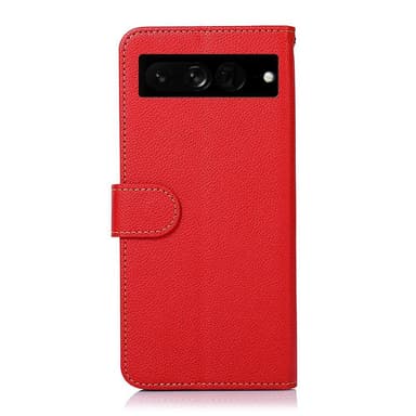 KHAZNEH Plånboksfodral till Google Pixel 7 Pro - Röd/Svart