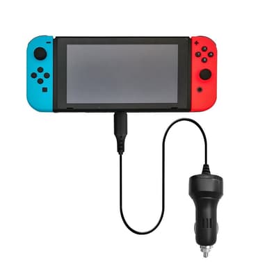 Nintendo Switch USB Typ C Bil-Laddare Med Lång Kabel 2 Meter