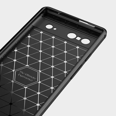Karbon fiber Texture Skal TPU till Google Pixel 7 - Svart