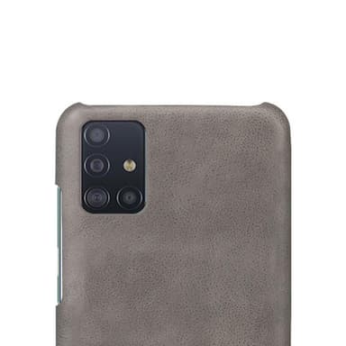 Samsung Galaxy A71 Läder Klätt Skal - Grå
