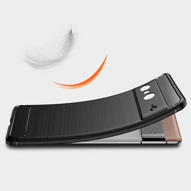 Karbon fiber Texture Skal TPU till Google Pixel 7 - Svart