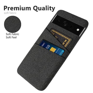Google Pixel 7 Pro Skal med kortplatser - Svart