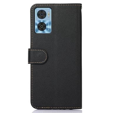 KHAZNEH Plånboksfodral till Motorola Moto E22 4G / E22i 4G - Svart/Röd