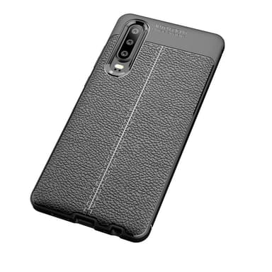 TPU-skal Litchi Grain Huawei P30 - Svart