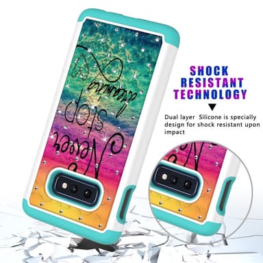 Samsung Galaxy S10e TPU-Skal Armor Extra Tåligt - Quote Never Stop Dreaming