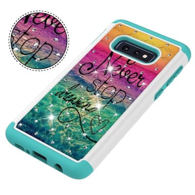 Samsung Galaxy S10e TPU-Skal Armor Extra Tåligt - Quote Never Stop Dreaming
