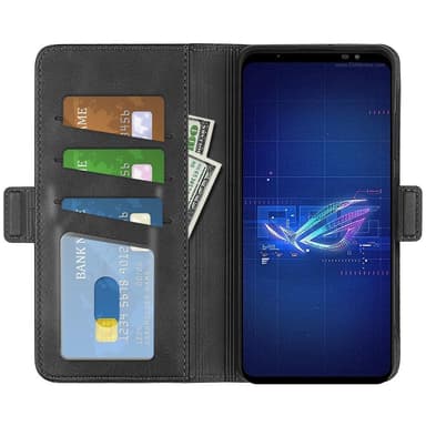 SKALO Asus ROG Phone 6/6Pro/6D/6D Ultimate 5G Premium Plånboksfodral - Svart