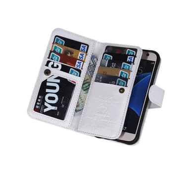 Dubbelflip Magnet 2i1 Samsung Galaxy S7 (SM-G930F)  - Vit
