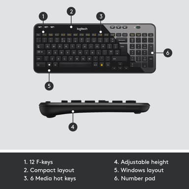 Logitech K360 trådlöst tangentbord