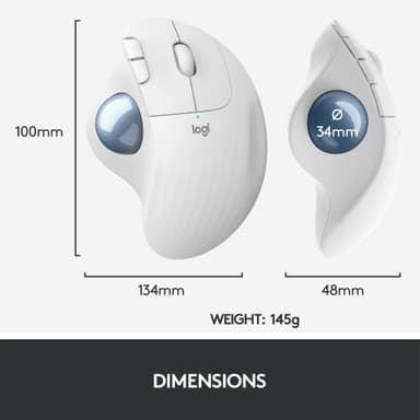 Logitech Ergo M575 mus (vit)