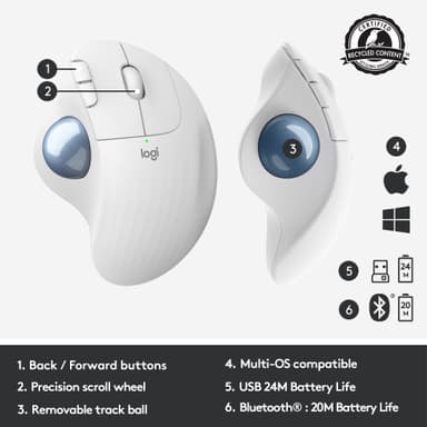 Logitech Ergo M575 mus (vit)
