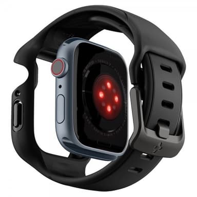 Spigen Apple Watch 45mm Skal med Armband Liquid Air Pro Svart