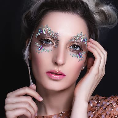 DIY Luminous Rhinestone Stickers 1-ark #Y0030 Flerfärgad