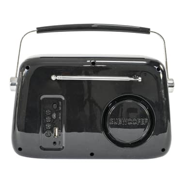 Madison retro radio med Bluetooth och FM (svart)