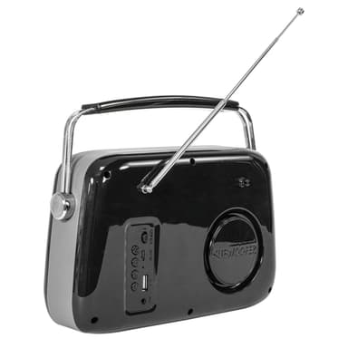 Madison retro radio med Bluetooth och FM (svart)