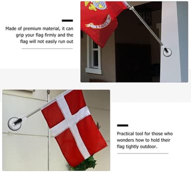 Flaggstångshållare / fäste med sugkopp