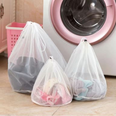 Tvättpåsar med fint nät 3-pack Vit
