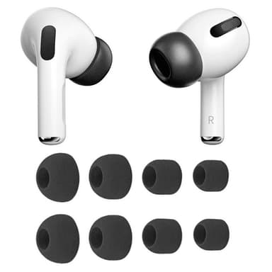 AirPods Pro silikon kuddar 8-pack (XS/S/M/L) - Svart