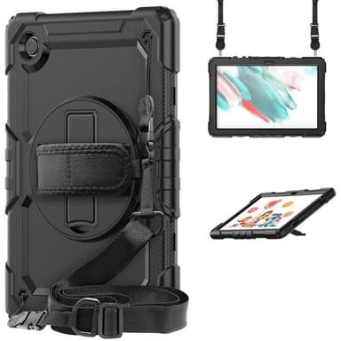 Hybridskal med axelrem Samsung Galaxy Tab A8 10.5 (2021) - Svart