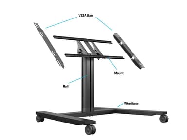 Multibrackets 6812 fäste för skyltningsskärm 139,7 cm (55") Svart