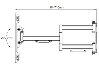 Multibrackets 2616 tv-fäste 2,79 m (110") Svart