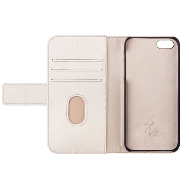 La Vie iPhone 5, SE Gen 1 plånboksfodral (beige)