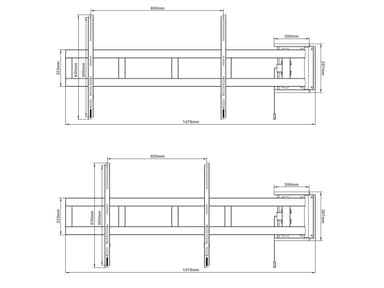 Multibrackets 2654 tv-fäste 2,13 m (84") Svart