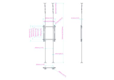 Multibrackets 6959 fäste för skyltningsskärm 165,1 cm (65") Svart