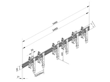 Multibrackets 4139 fäste för skyltningsskärm 165,1 cm (65") Svart