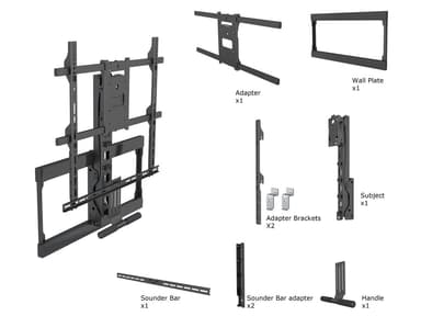 Multibrackets 6744 tv-fäste 165,1 cm (65") Svart