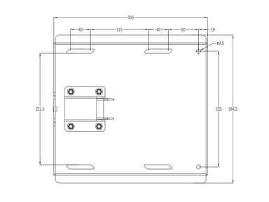 Multibrackets 2654 tv-fäste 2,13 m (84") Svart