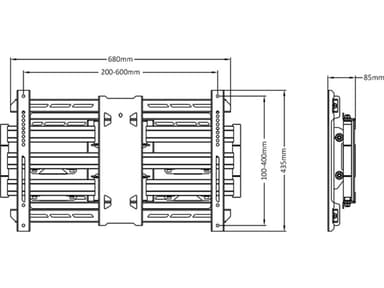 Multibrackets 2616 tv-fäste 2,79 m (110") Svart
