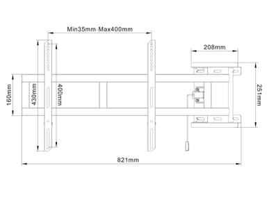 Multibrackets 6214 tv-fäste 119,4 cm (47") Svart